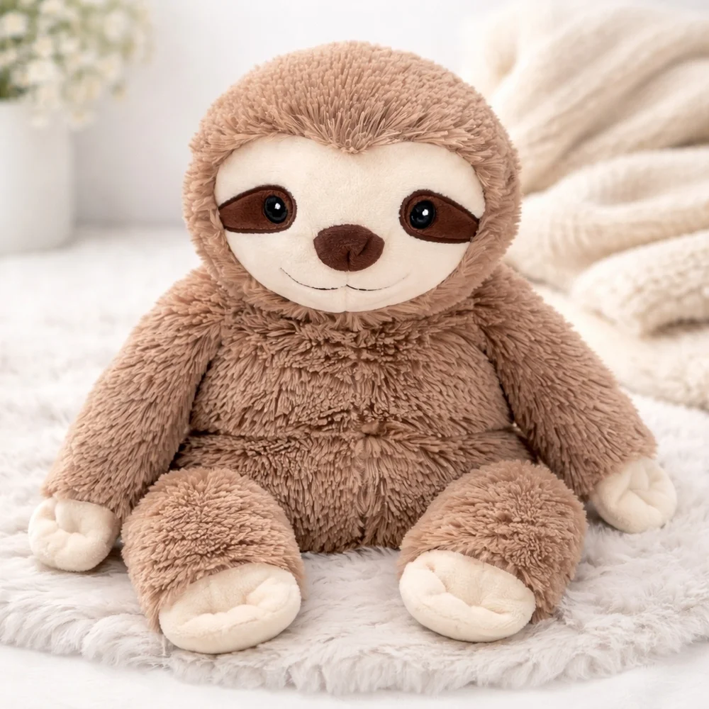 Warmies Sloth Plush Microwaveable Heated Stuffed Animal Weighted Cozy Therapy - Picture 1 of 9